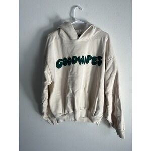 Goodwipes Originals Hoodie Mens Beige Bubble‎ Spellout Oversized Drop Shoulder